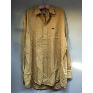Faconnable Designed by Albert Goldberg Mens XXL Up Long Sleeve Shirt Mustard
